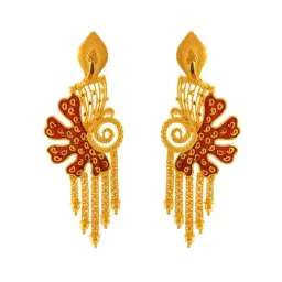 P.C. Chandra Jewellers 22k Gold Yellow Jhumki For Women Dangler Earrings-picture-38