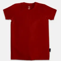 Kiddopanti Kids Red Solid T-Shirt-image-84