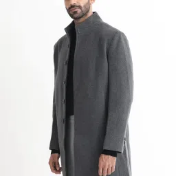 Rare Rabbit Grey Tailored Fit Solid Jacket image 3