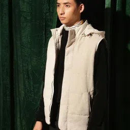 Rare Rabbit Beige Regular Fit Solid Jacket image 3