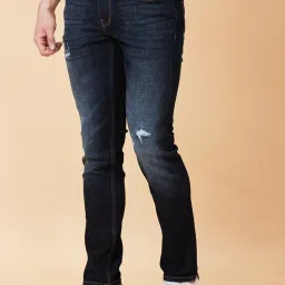Being Human Blue Skinny Fit Distressed Jeans image 3