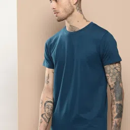 Difference Of Opinion Blue Cotton Regular Fit T-Shirt image 3