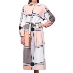 Klotthe Printed Multicolor 210 GSM Cotton Bath Robe with Belt-picture-0