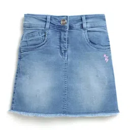 Tiny Girl Kids Blue Washed Skirt-image-17