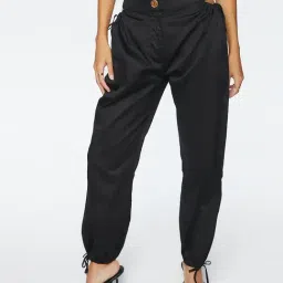 Forever 21 Black Cotton Regular Fit Mid Rise Pants-image-31