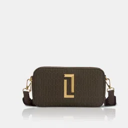 lavie luxe Womens Mono Fenny25 Box Sling Bag Choco (S) image 2