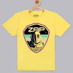 Kidsville Boys Yellow Cotton Printed T-Shirt-image-71