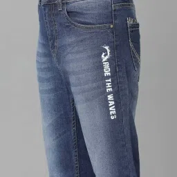 Under Fourteen Only Kids Navy Printed Jeans image 3