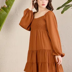Magre Rust Fit & Flare Dress image 3