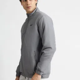 Reebok Grey Regular Fit Solid Jacket image 3