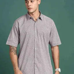 showoffff Showoff Multi Cotton Slim Fit Geometric Shirt-picture-15