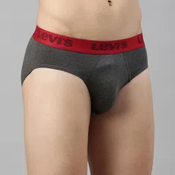 Levi's Dark Grey Melange Briefs - Pack of 2 image 3
