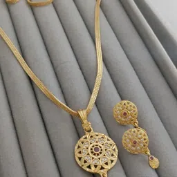 JEPS ENTERPRISE Gold-Plated Artificial Stones Studded Jewellery Set-picture-37