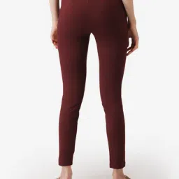 Mode by Red Tape Wine Regular Fit Jeggings With Belt image 2