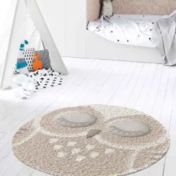 Obsessions Light Brown Machine Made Non Shedding Centrepiece Carpet - Medium-image-57