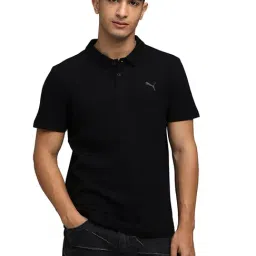 Puma Black Essentials Slim Fit Polo T-Shirt-image-57