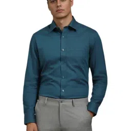Louis Philippe Blue Cotton Regular Fit Shirt-picture-40