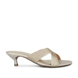 Inc.5 Women's Gold Cross Strap Sandals image 3