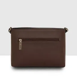 Esbeda Brown Textured Small Cross Body Bag image 3