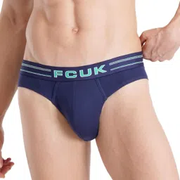 FCUK Multi-Color Cotton Blend Solid Briefs Pack of 2 image 3