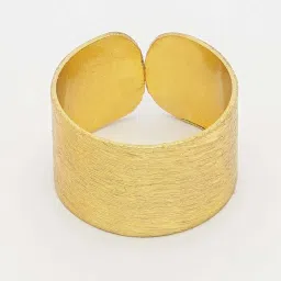 NVR Gold-Plated Solid Adjustable Finger Ring for Women image 3