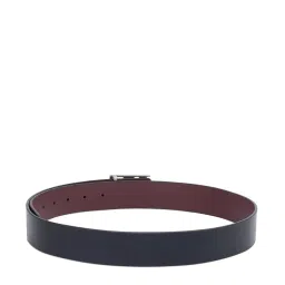 United Colors of Benetton Navy & Tan Leather Solid Reversible Belt image 3