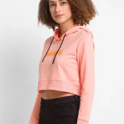Spykar Peach Printed Sweatshirt image 3