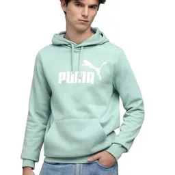 Puma Essentials Foundation Green Cotton Regular Fit Graphic Hoodie-picture-15