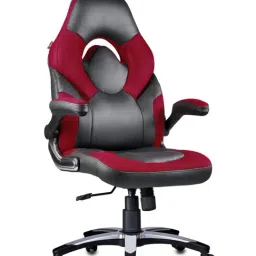 Adiko Systems Red & Black Stylish Center-Tilt Mechanism Gaming Chair image 3
