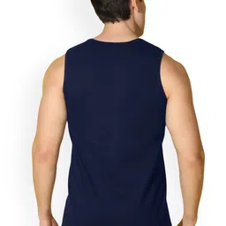 MINISTRY OF FRIENDS Printed Scoop Neck Gym Vests MF26 LOOK NAVY image 5