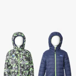 GAS Kids Multicolor Solid Full Sleeves Reversible Puffer Jacket-picture-10