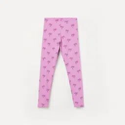 Fame Forever by Lifestyle Girls Lilac Cotton Blend Printed Leggings-picture-10