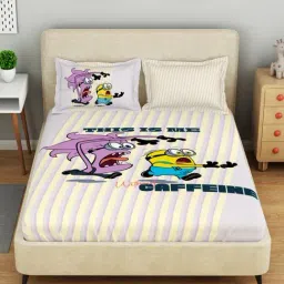 Spaces Phalaenopsis Cotton Printed 132 TC Double Bedsheet with 2 Pillow Covers-picture-16