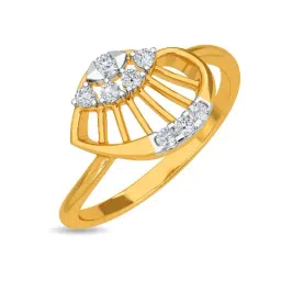 Kisna Diamond & Gold Jewellery Kimberley 14k (585) Diamond & Gold Ring For Women-picture-19