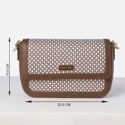 Van Heusen Brown Printed Sling Handbag image 4