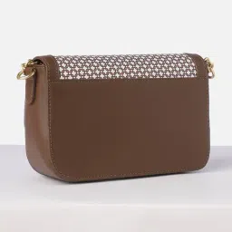 Van Heusen Brown Printed Sling Handbag image 3