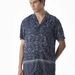 Jack & Jones Blue Comfort Fit Printed Shirt-picture-44