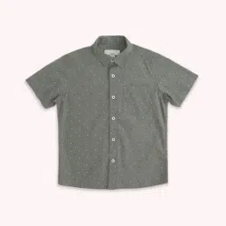 Pantaloons Junior Olive Cotton Printed Shirt-image-19
