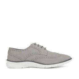Yoho Men's Dove Grey Brogue Shoes-picture-11