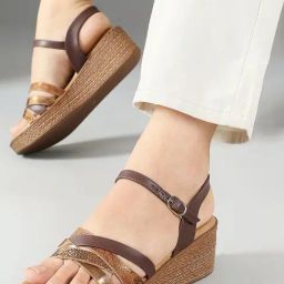 Inc.5 Women's Brown Ankle Strap Wedges-picture-42