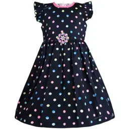 Wish Karo Kids Black Printed Frock-picture-10