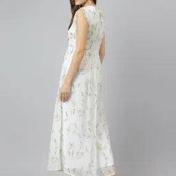 Latin Quarters Green & White Printed Maxi Dress image 2