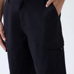 nuon men Nuon by Westside Black Cargo-Style Relaxed-Fit Jeans image 4