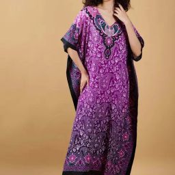 The Kaftan Company Purple Printed Kaftan-picture-25