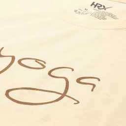 HRX by Hrithik Roshan Typography Printed Pure Cotton Yoga T-shirt image 3