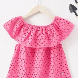 Ed-a-Mamma Kids Pink Self Design Top-picture-38