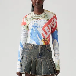Levis Women Graphic Printed Regular Tops-image-8