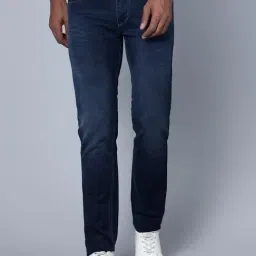 Cantabil Blue Cotton Regular Fit Jeans-picture-18