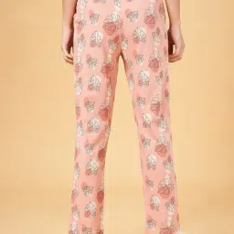 Dreamz by Pantaloons Peach Cotton Floral Print Pyjamas image 2