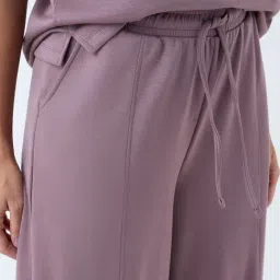 Wunderlove by Westside Mauve Solid High-Rise Pants image 3